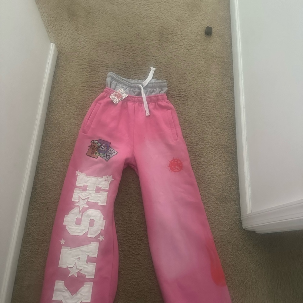 Pink Kids Joggers with Graphic Print